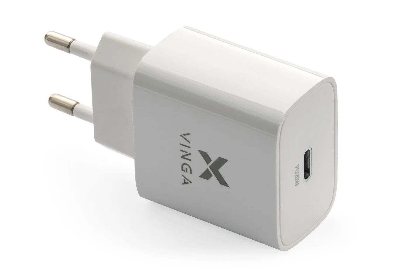 Charger Vinga PD Type-C 20W Charger white (VWCPDC)