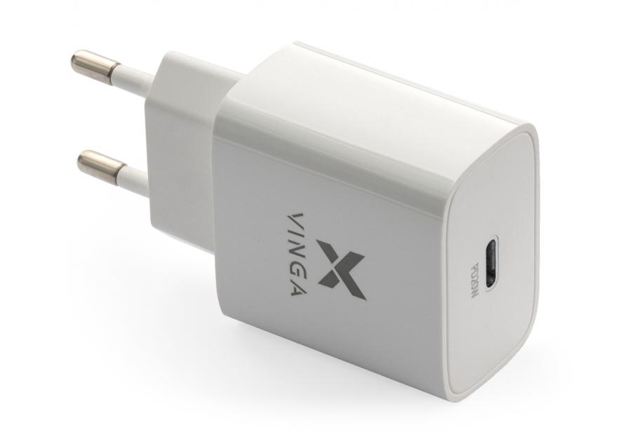Charger Vinga PD Type-C 20W Charger white (VWCPDC)