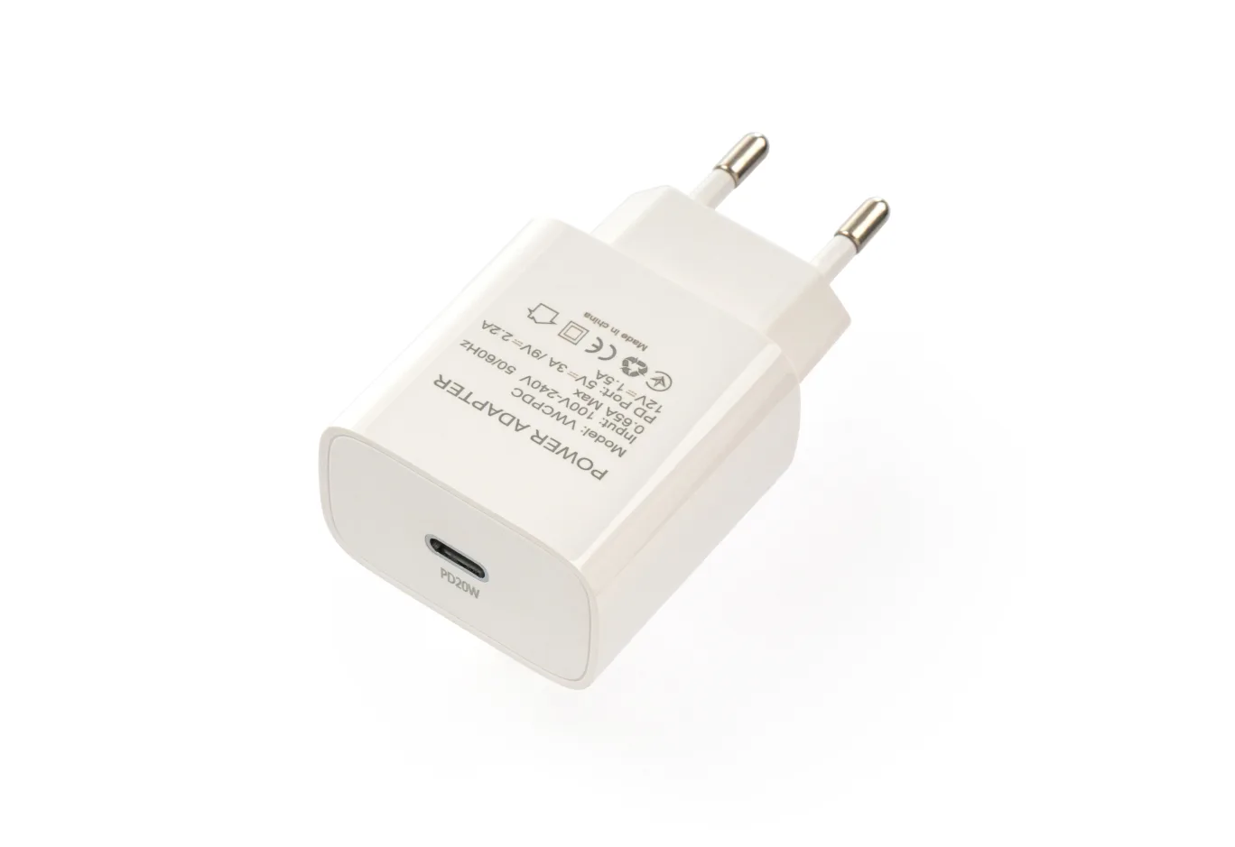 Charger Vinga PD Type-C 20W Charger white (VWCPDC)