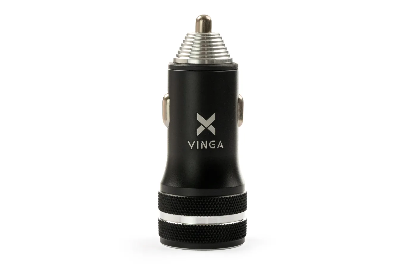 Charger Vinga QC3.0 + PD Quick Car Charger aluminium 36W Max black (VCCQPAC)
