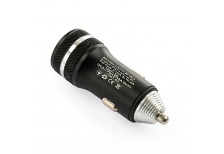 Зарядний пристрій Vinga QC3.0 + PD Quick Car Charger aluminium 36W Max black (VCCQPAC)