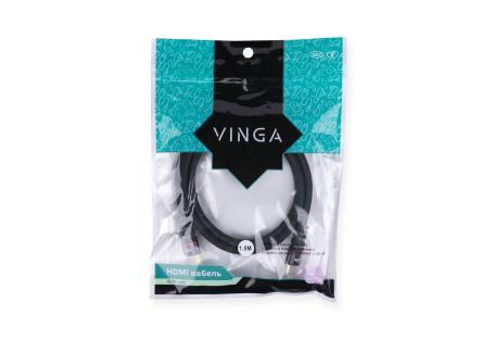 Кабель мультимедійний HDMI M to HDMI M 1.5m Vinga (HDMI01-1.5)