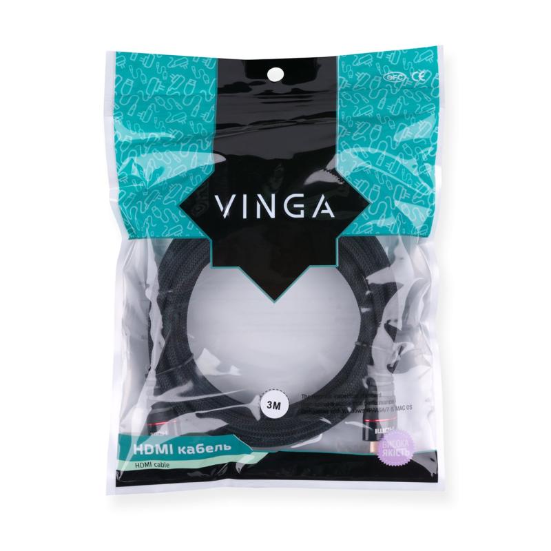 Кабель мультимедійний HDMI M to HDMI M 3.0m Vinga (HDMI01-3.0)