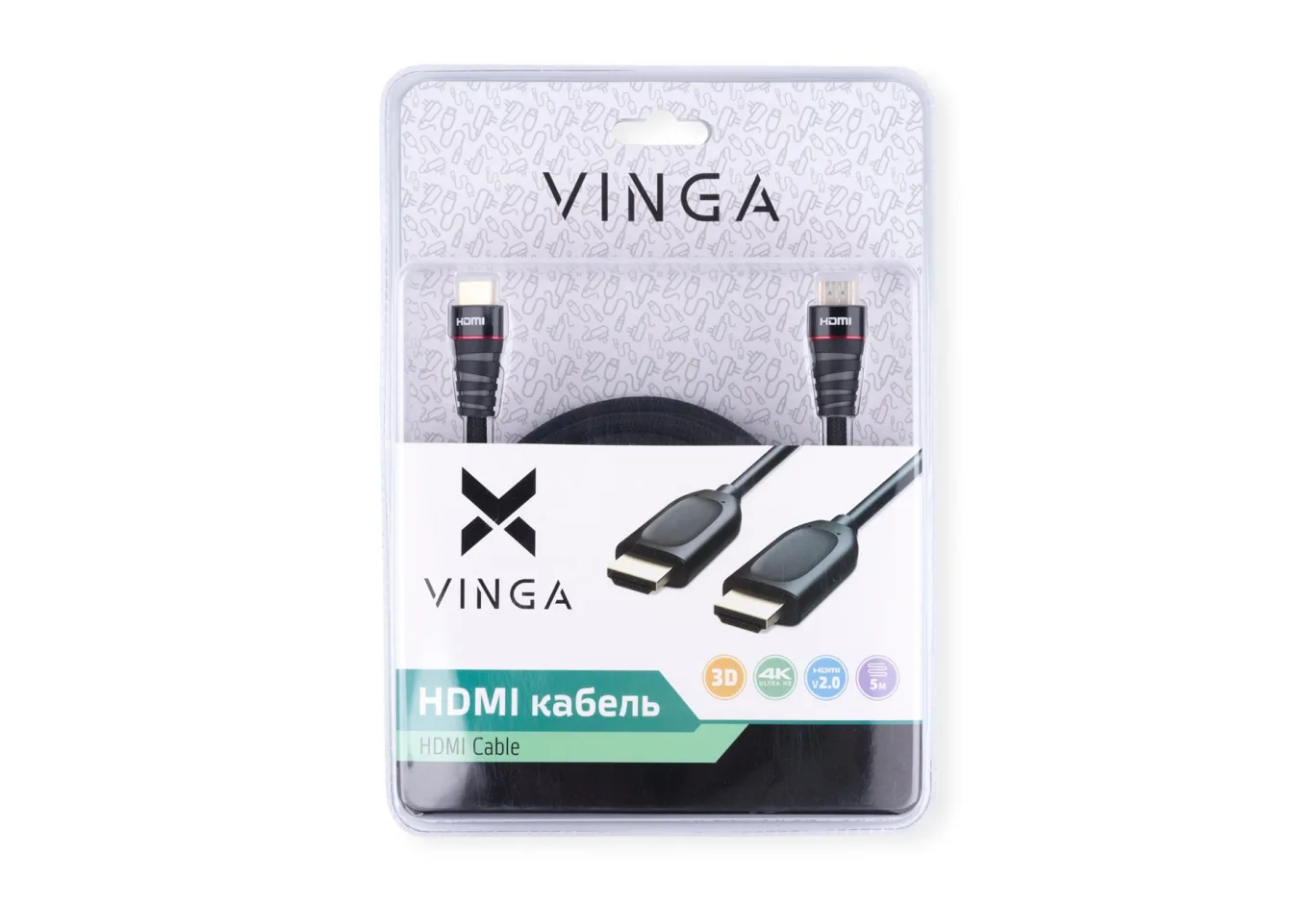 Multimedia cable HDMI M to HDMI M 5.0m Vinga (HDMI01-5.0)
