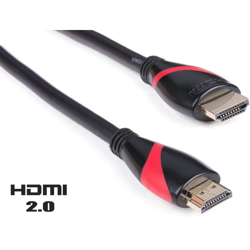 Кабель мультимедійний HDMI M to HDMI M 1.8m Vinga (HDMI02-1.8)