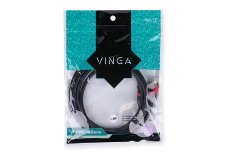Кабель мультимедійний HDMI M to HDMI M 1.8m Vinga (HDMI02-1.8)