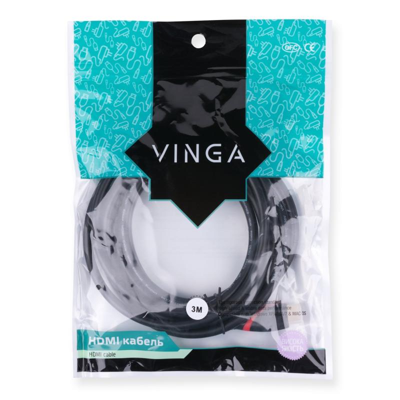 Кабель мультимедійний HDMI M to HDMI M 3.0m Vinga (HDMI02-3.0)