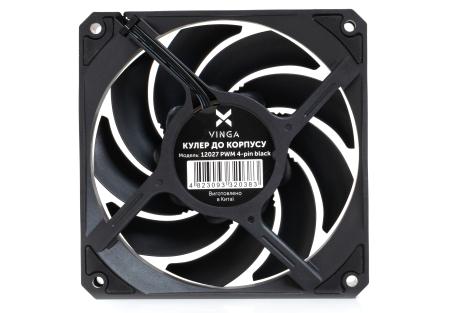 Кулер до корпусу Vinga 12027 PWM 4-pin black