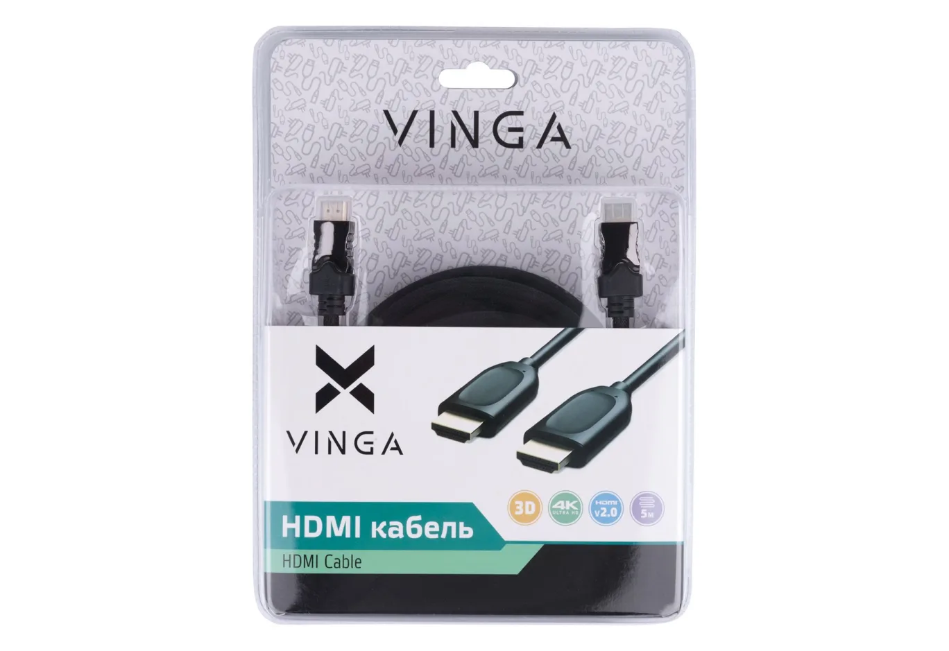 Multimedia cable HDMI M to HDMI M 5.0m Vinga (HDMI03-5.0)