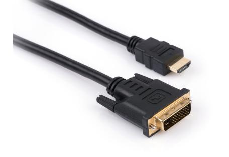 Кабель мультимедійний HDMI M to DVI M 3.0m 24+1pin Vinga (HDMIDVI01-3.0)