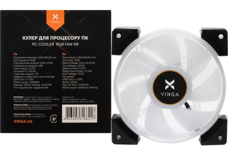 Кулер до корпусу Vinga RGB fan-09