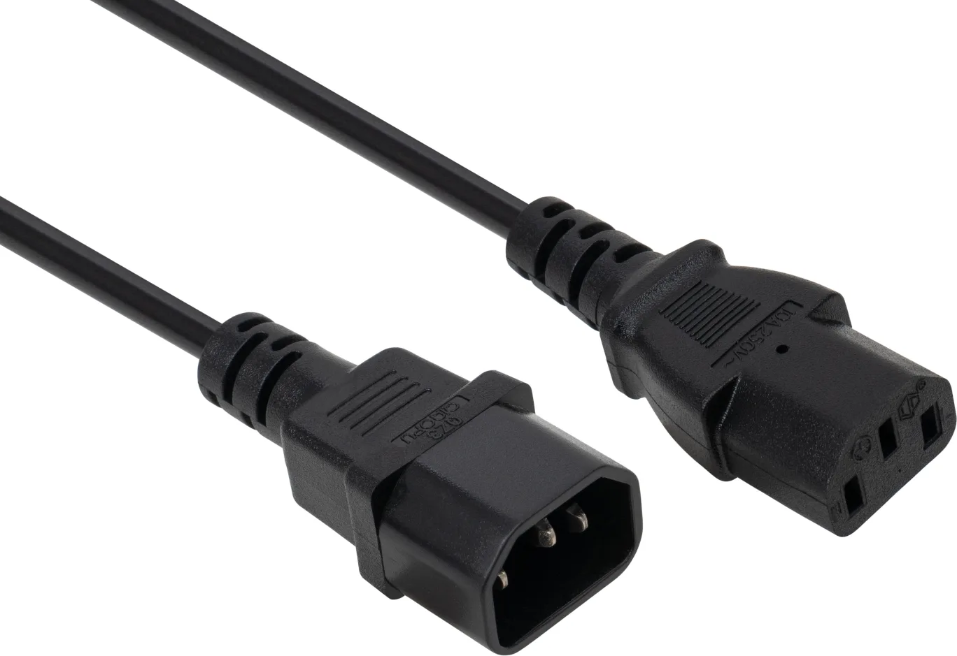Power cable C13 to C14 3.0m 1mm2 Vinga (VCPP1C13143BK)