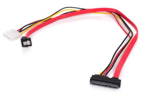 Кабель для передачі даних SATA +power 0.45m Vinga (SATAPW01)