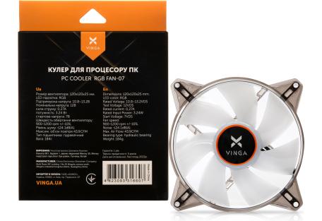 Кулер до корпусу Vinga RGB fan-07