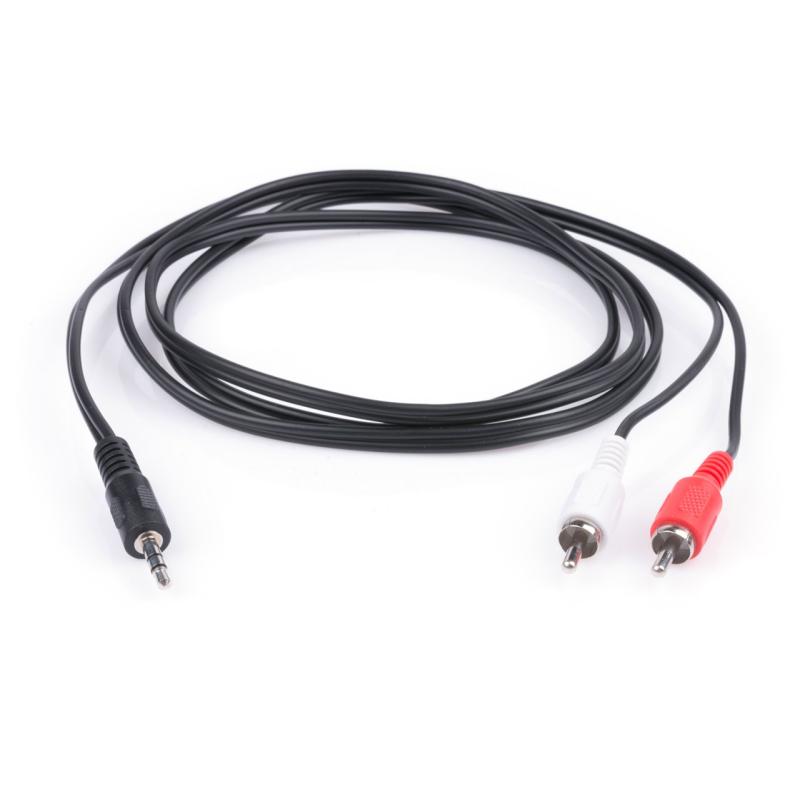 Кабель мультимедійний 3.5mm M to 2xRCA 1.5m Vinga (3.5STM2RCAM01-1.5)