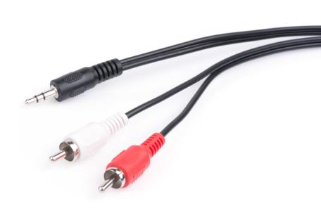 Кабель мультимедійний 3.5mm M to 2xRCA 1.5m Vinga (3.5STM2RCAM01-1.5)