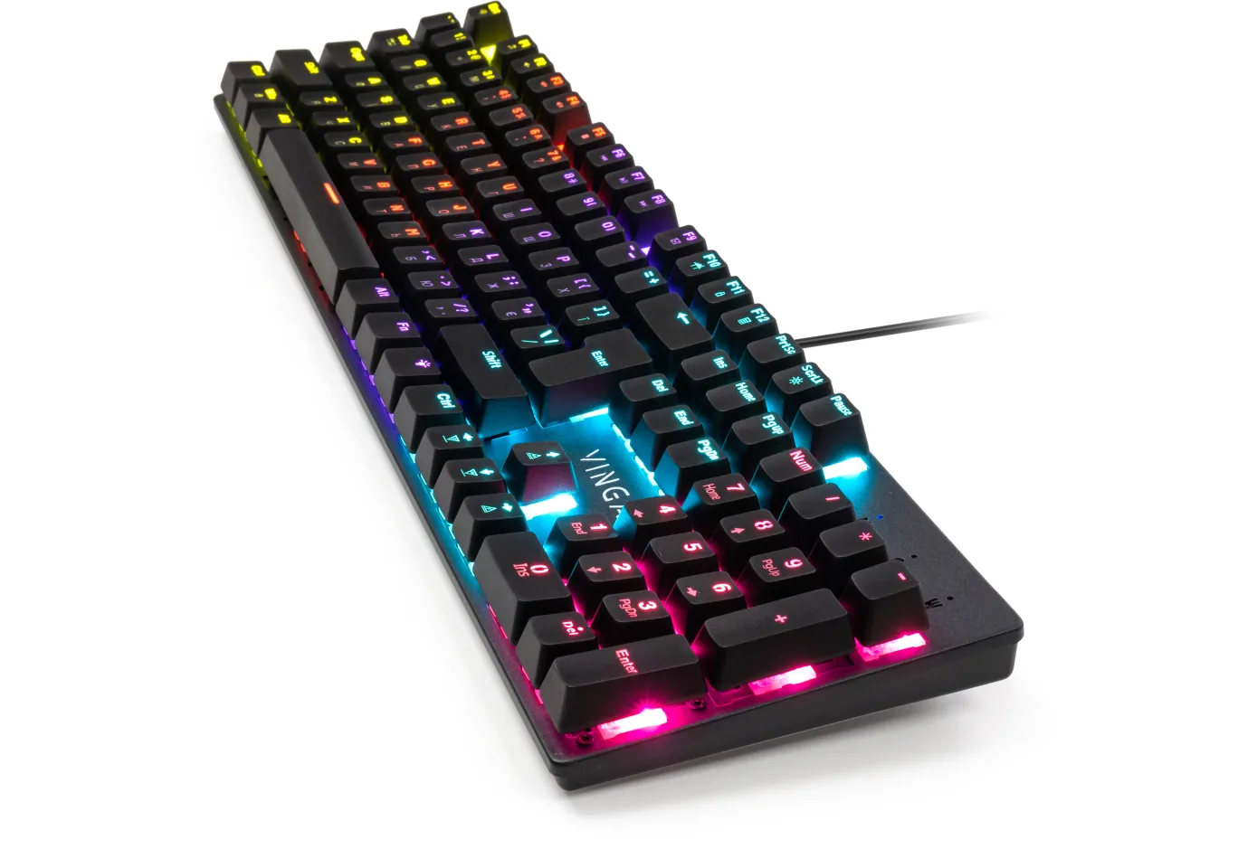 Keyboard Vinga KBGM-100 LED Blue Switch USB Black (KBGM-100 Black)
