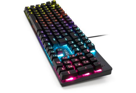 Клавіатура Vinga KBGM-100 LED Blue Switch USB Black (KBGM-100 Black)