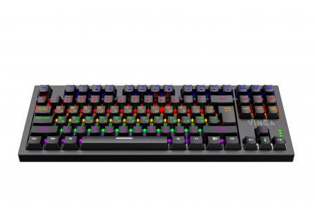 Клавіатура Vinga KBGM-110 87 key LED Blue Switch USB Black (KBGM-110 Black)