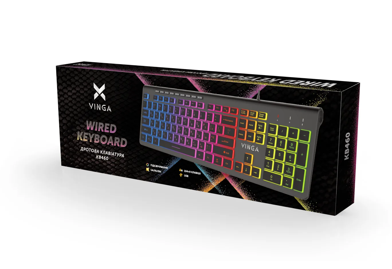Keyboard Vinga KB-460 Black