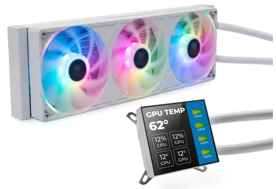 Liquid cooling system Vinga Storm White