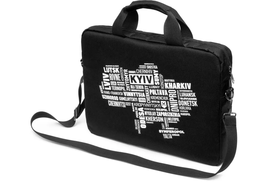 Laptop bag Vinga 14" NB1402 Black, white print (NB1402UWBK)