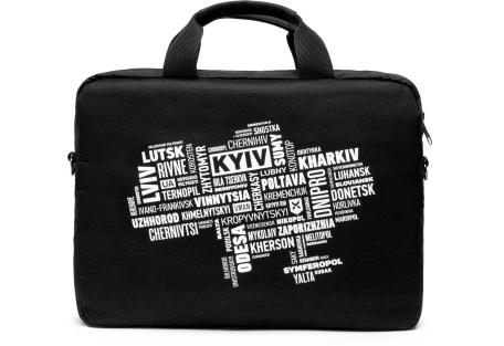 Сумка для ноутбука Vinga 14" NB1402 Black, white print (NB1402UWBK)