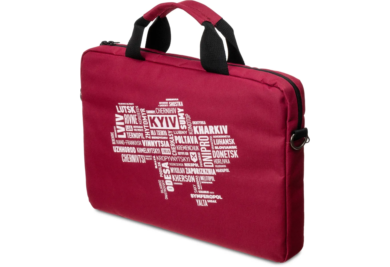 Laptop bag Vinga 15.6" NB1502 Burgundy, white print (NB1502UWBY)