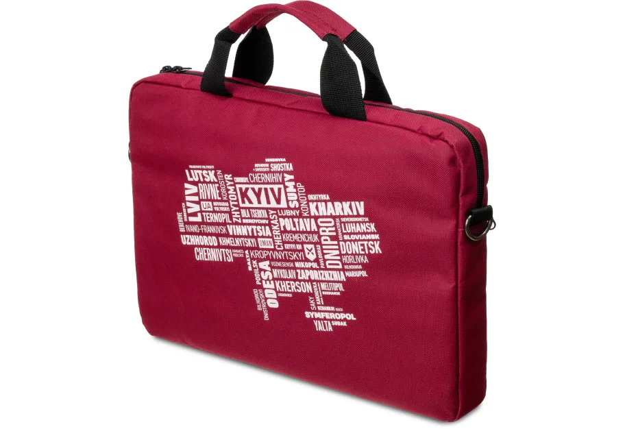 Laptop bag Vinga 15.6" NB1502 Burgundy, white print (NB1502UWBY)