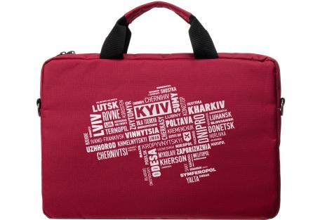 Сумка для ноутбука Vinga 14" NB1402 Burgundy, white print (NB1402UWBY)