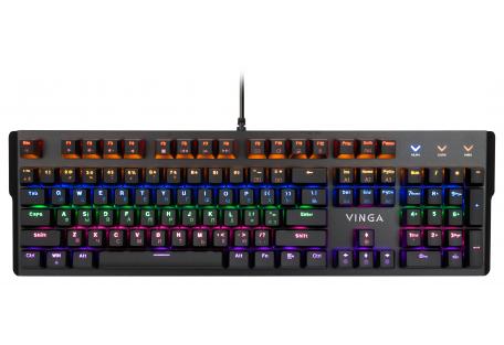 Клавіатура Vinga KBGM160 LED Outemu Blue USB Black (KBGM160 Black)