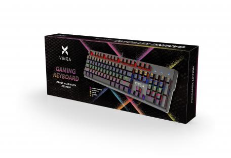 Клавіатура Vinga KBGM160 LED Outemu Blue USB Black (KBGM160 Black)