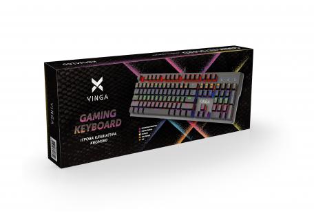 Клавіатура Vinga KBGM160 LED Outemu Blue USB Black (KBGM160 Black)