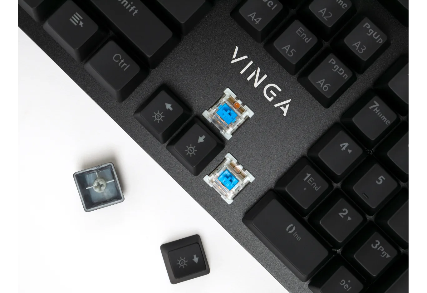 Клавіатура Vinga KBGM160 LED Outemu Blue USB Black (KBGM160 Black)