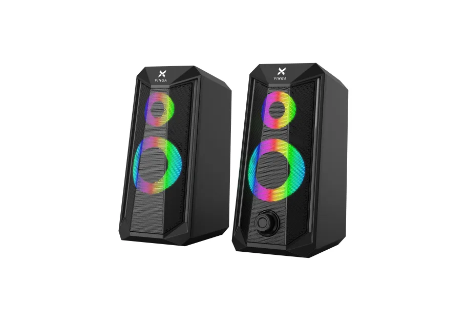 Акустична система Vinga SP-200 LED USB Black