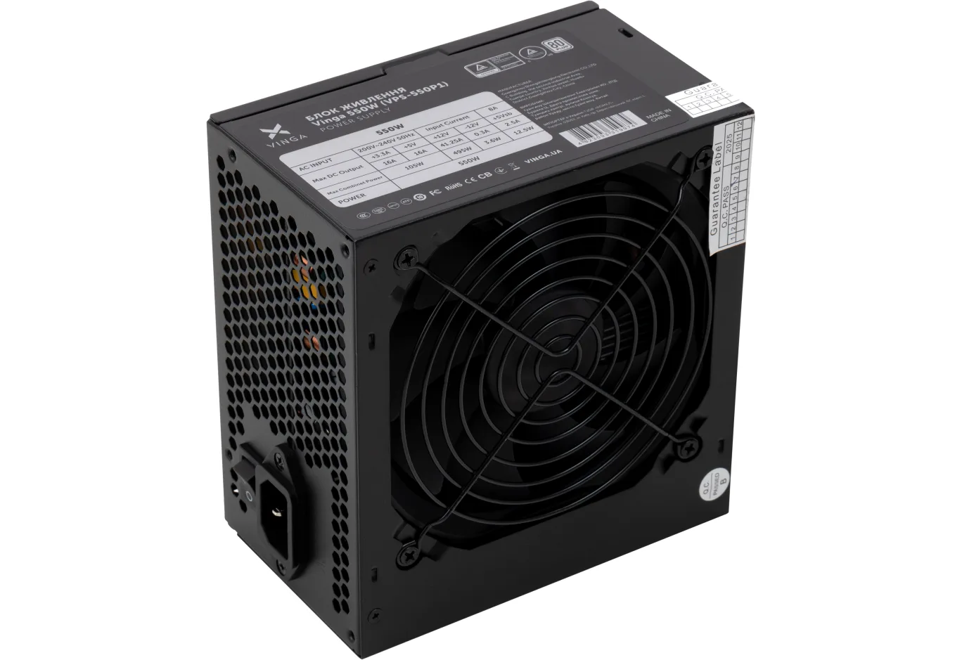 Блок живлення Vinga 550W ОЕМ (VPS-550P1)