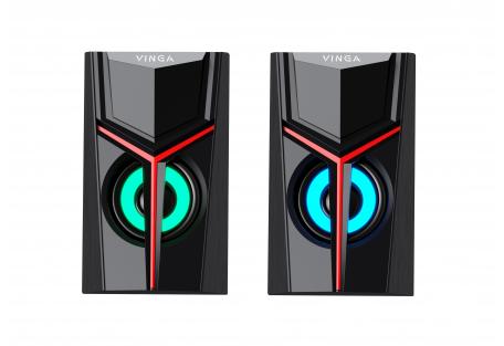 Акустична система Vinga SP-100 LED USB Black