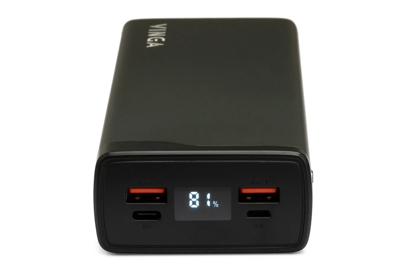 Батарея універсальна Vinga 30000 mAh QC3.0+PD 3 ports LCD metal 20W (VPB3QPALD)