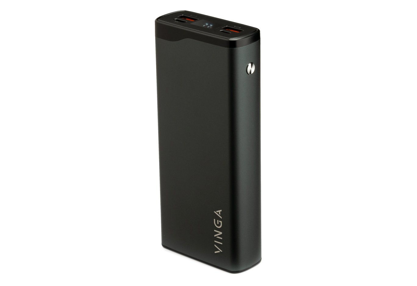 Батарея універсальна Vinga 20000 mAh QC3.0+PD 3 ports LCD metal (VPB2QPALD)