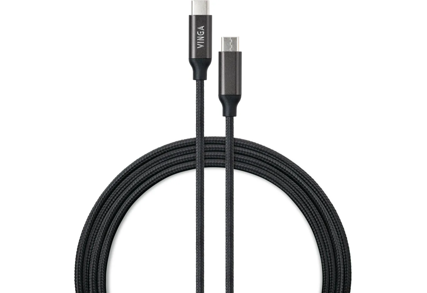 Дата кабель USB-C to USB-C 2.0m 100W E-Mark Chip Nylon Vinga (VCPCTC100BK2)