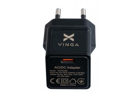 Зарядний пристрій Vinga USB-C 20W PowerDelivery Wall Charger (VCHG20)