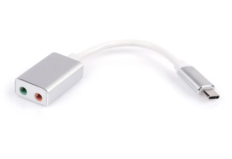 Перехідник Type-C Male to Audio+mic cable 0.15m Vinga (USBCM3.5ST-01)