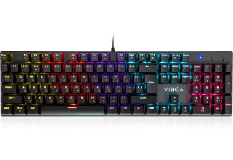 Клавіатура Vinga KBGM-101 LED Red Switch USB Black (KBGM-101 Black)