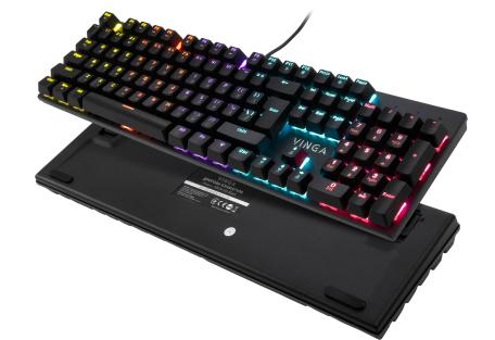 Клавіатура Vinga KBGM-101 LED Red Switch USB Black (KBGM-101 Black)