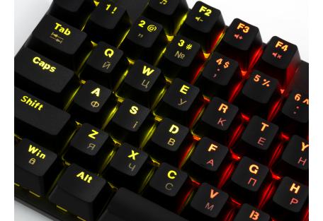 Клавіатура Vinga KBGM-101 LED Red Switch USB Black (KBGM-101 Black)