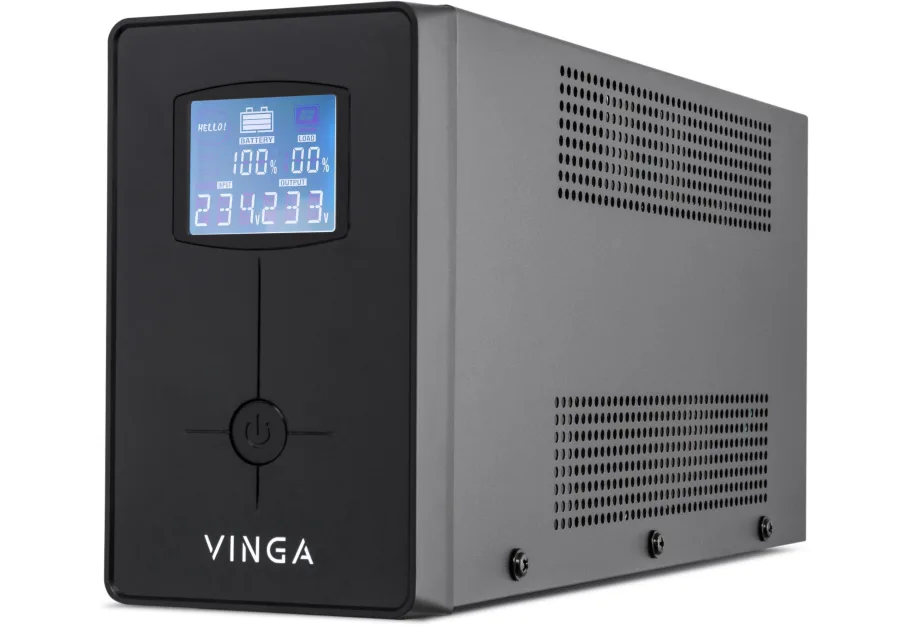 Uninterruptible Power Supply Vinga LCD 1200VA metal case with USB (VPC-1200MU)