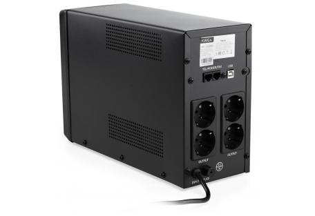 Пристрій безперебійного живлення Vinga LCD 1200VA metal case with USB (VPC-1200MU)