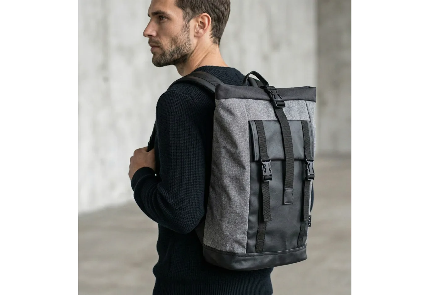 Laptop backpack Vinga 15.6" NBP815 Roll Top (NBP815BK)