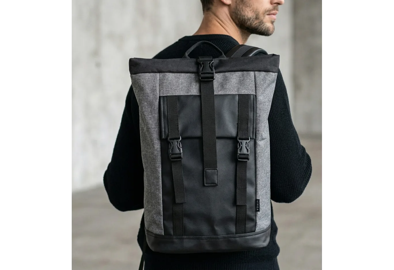 Laptop backpack Vinga 15.6" NBP815 Roll Top (NBP815BK)