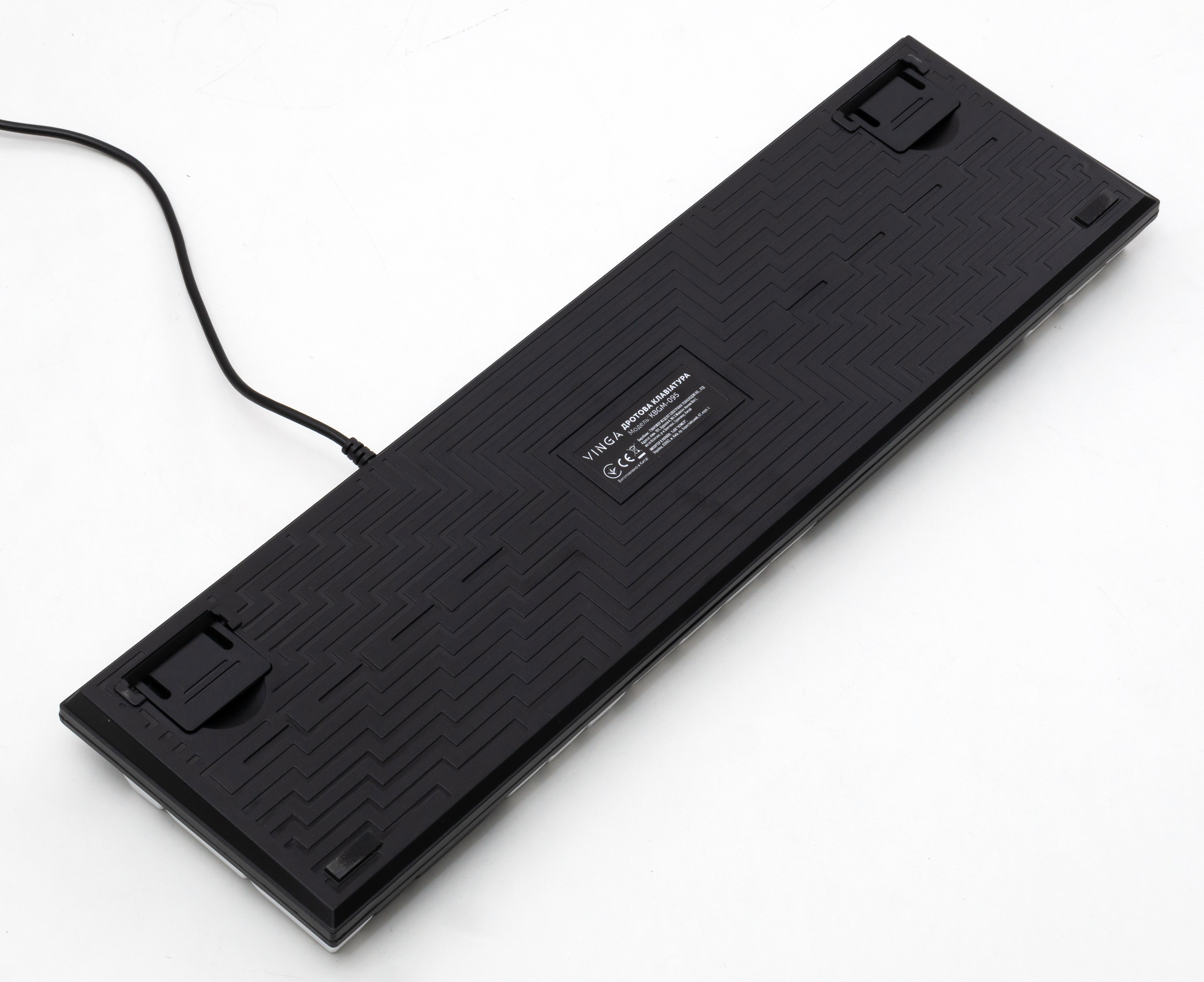Keyboard Vinga KBGM-095 LED Brown Switch USB White/Black (KBGM-095BR White/Black)